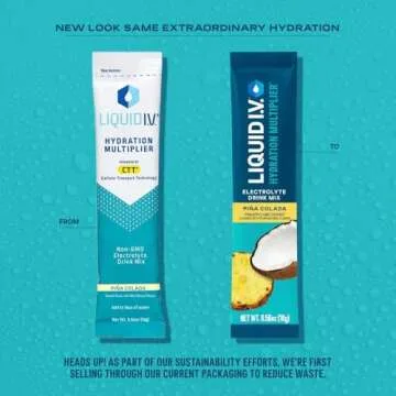Liquid I.V.® Hydration Multiplier® - Piña Colada - Hydration Powder Packets | Electrolyte Powder Drink Mix | Convenient Single-Serving Sticks | Non-GMO | 16 Servings (Pack of 12)