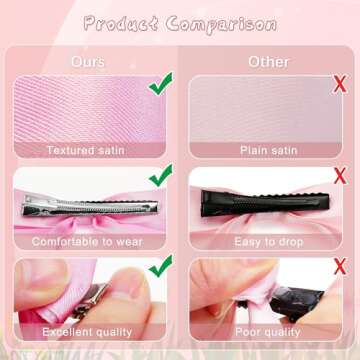 6Pcs Hair Bows for Women, Satin Ribbon Hair Bows with Metal Clips, Tassel Bowknot Hair Clips with Long Tail, Hair Barrettes with Bow Accessories（Black,Beige,Pink）