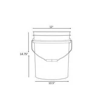 House Naturals 5 Gallon Buckets with Airtight Lids