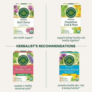 Traditional Medicinals Tea, Organic Everyday Detox Schisandra Berry, Supports Healthy Liver Function, Detox, 16 Tea Bags