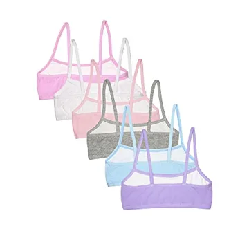 Fruit of the Loom Girls' Cotton Sport Bra for Comfort