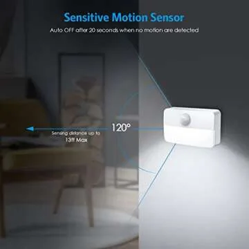 AMIR Mini Motion Sensor Light - Battery-Powered LED Night Light