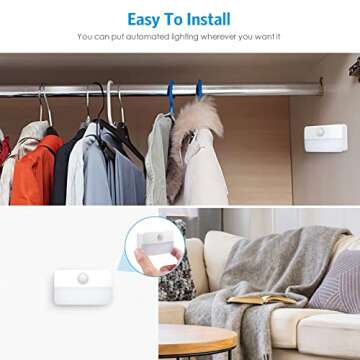 AMIR Mini Motion Sensor Light - Battery-Powered LED Night Light