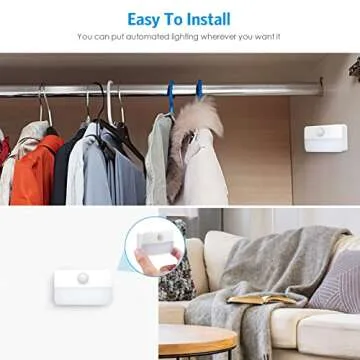 AMIR Mini Motion Sensor Light - Battery-Powered LED Night Light