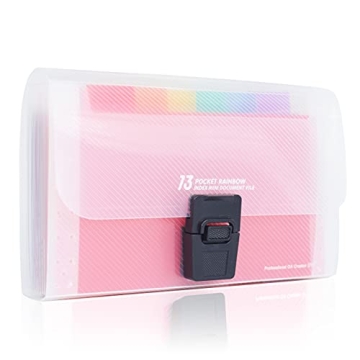 REEMTOO Accordion File Organizer: Mini Wallet with Tabs for Coupons and Receipts - 7x4.5 in