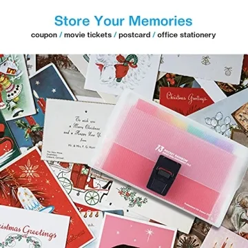 REEMTOO Mini Accordion File Organizer with 13 Pockets