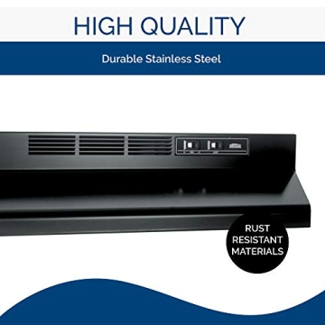 Broan-NuTone BUEZ130BL Ductless Range Hood, 30-Inch