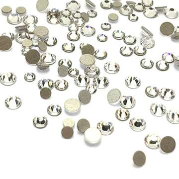 Crystal (001) Clear 2058 Austrian Crystal Austria Nail Art Tiny Small Mixed Sizes ss5 ss7 ss9 Flatbacks No Hotfix Rhinestones Bling DIY Round gems Resin Jewellery Deco