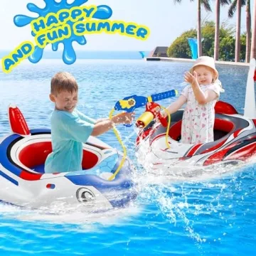 Sunleo Inflatable Pool Floats for Kids with Water Gun