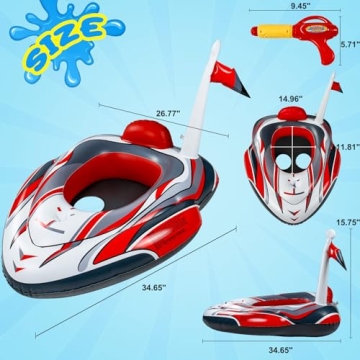 Sunleo Inflatable Pool Floats for Kids with Water Gun