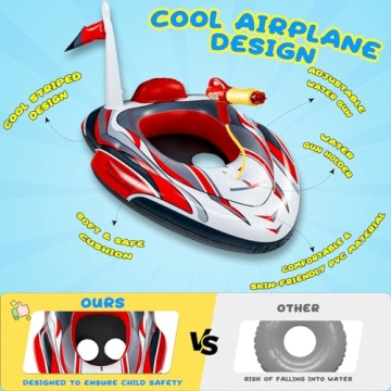 Sunleo Inflatable Pool Floats for Kids with Water Gun