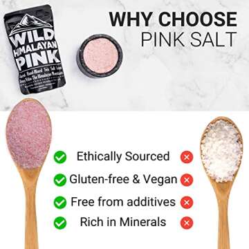 Wild Foods Organic Pink Himalayan Salt, Fine Ground for Table and Cooking, 16 oz | 100% Real, Pure, ...