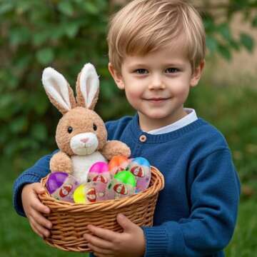 Pinkiwine 6 Pack Easter Eggs with Easter Parachute Toys Throwing Toy for Kids Boys Girls Easter Basket Stuffers Fillers Gifts Party Favors