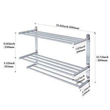 Modern 3-Tier Stainless Steel Bathroom Towel Rack