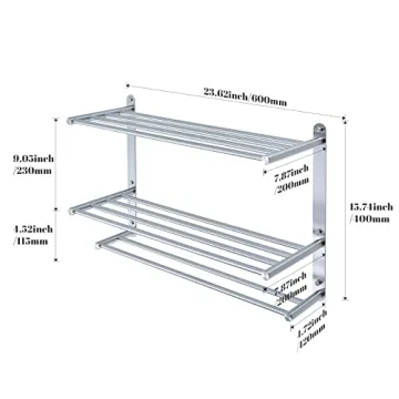 Modern 3-Tier Stainless Steel Bathroom Towel Rack