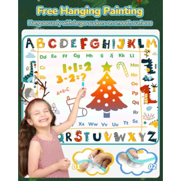 TECJOE Water Doodle Mat - Mess-Free Creative Fun for Kids