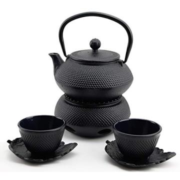 Japanese Antique Hobnail Iron Teapot Set Gift
