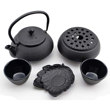 Japanese Antique Hobnail Iron Teapot Set Gift