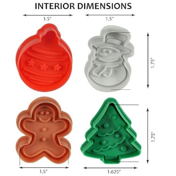 R&M Christmas Cookie Cutter Set - Fun Holiday Shapes