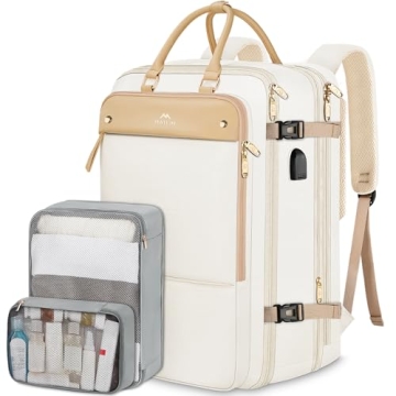 MATEIN Carry on Backpack for Women - 52L Travel Laptop Bag with USB Port