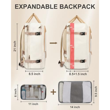 MATEIN 52L Carry on Backpack with USB Port for Women