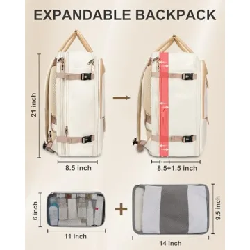 MATEIN 52L Carry on Backpack with USB Port for Women