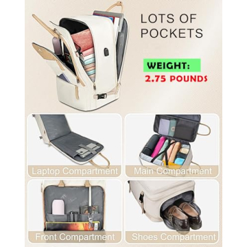 MATEIN 52L Carry on Backpack with USB Port for Women