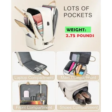 MATEIN 52L Carry on Backpack with USB Port for Women