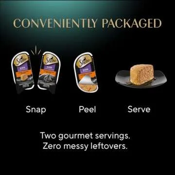 Sheba Perfect Portions Wet Cat Food Pate Savory Chicken Entree and With Sustainable Salmon Variety Pack, 2.6 oz., Twin-Pack Trays (6 Count, 12 Servings) (Pack of 2)