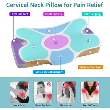 Ergonomic Cervical Neck Pillow for Better Sleep