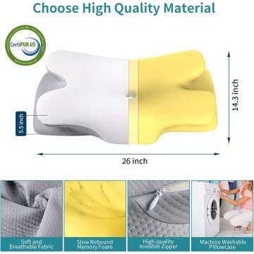 Ergonomic Cervical Neck Pillow for Better Sleep