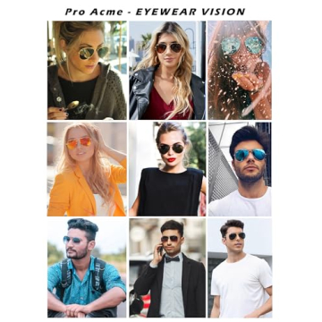 Pro Acme Classic Aviator Sunglasses HD Lenses Durable