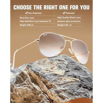 Pro Acme Classic Aviator Sunglasses HD Lenses Durable