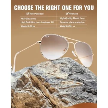 Pro Acme Classic Aviator Sunglasses HD Lenses Durable