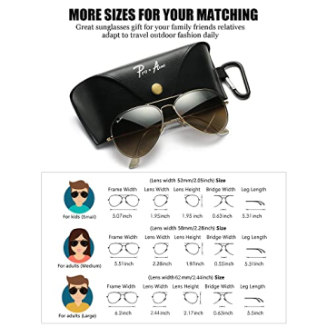 Pro Acme Classic Aviator Sunglasses HD Lenses Durable