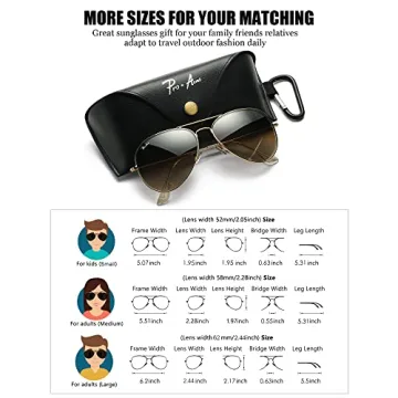 Pro Acme Classic Aviator Sunglasses HD Lenses Durable