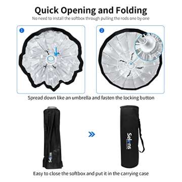 Selens 47.2" Umbrella Hexadecagon Softbox for Photographers
