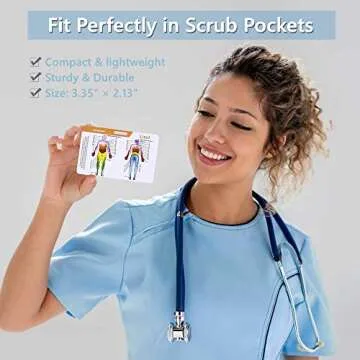 28 Nursing Badge Reference Cards, Nursing School Essentials Student Gifts Success Bundle Supplies Nurse Must Haves Study, RN LPN PA CNA Accessories for Work Vital Signs Kit Cheat Sheets EKG Badge Card