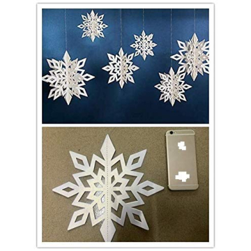 3D White Snowflake Garland for Winter Wonderland Decor