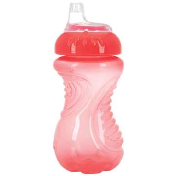 2 Pack Sippy Cups with Soft Spout - 10 Oz Toddler Cups Spill Proof with Easy Grip - BPA Free & Dishwasher Safe Toddler Cups (Aqua & Coral)