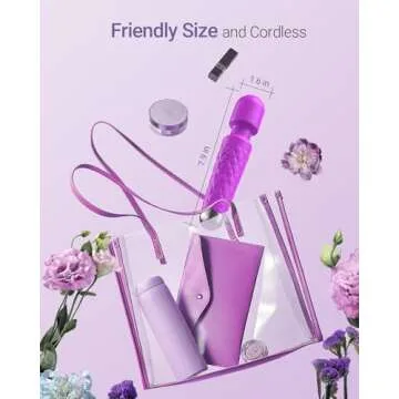 Vibrator Wand, Female Adult Sex Toys, Vibrators for Her, Wand Massager, Clit Stimulator Sex Toy, Dildo, with 8 Speeds of Pleasure & 20 Patterns, Powerful (Classic Purple)