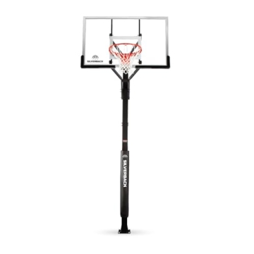 Premium Silverback 60" In-Ground Basketball System with Adjustable Height and Tempered Glass Backboa...
