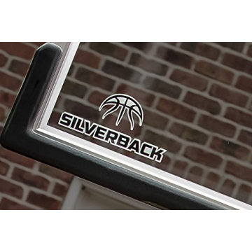 Silverback 60" Basketball System with Adjustable Glass Backboard