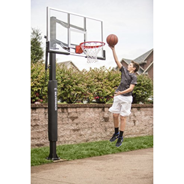 Silverback 60" Basketball System with Adjustable Glass Backboard