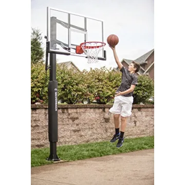 Silverback 60" Basketball System with Adjustable Glass Backboard