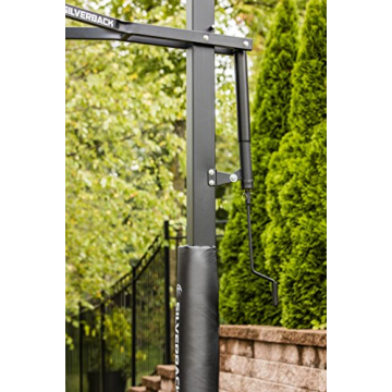 Silverback 60" Basketball System with Adjustable Glass Backboard