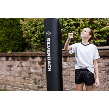 Silverback 60" Basketball System with Adjustable Glass Backboard