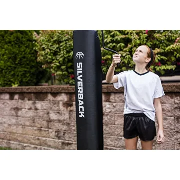 Silverback 60" Basketball System with Adjustable Glass Backboard