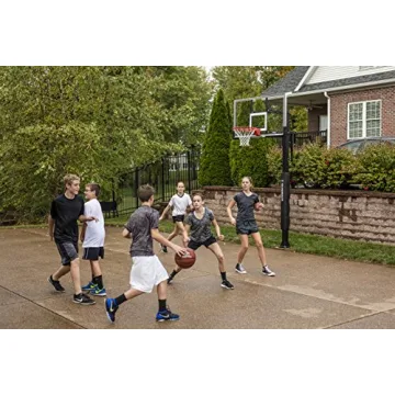 Silverback 60" Basketball System with Adjustable Glass Backboard