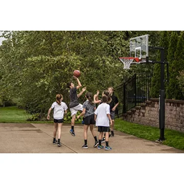 Silverback 60" Basketball System with Adjustable Glass Backboard